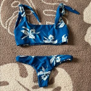 Mikoh Blue Floral Swim Set